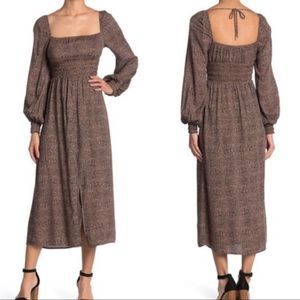 AFRM x Nordstrom cheetah print maxi dress w/slit